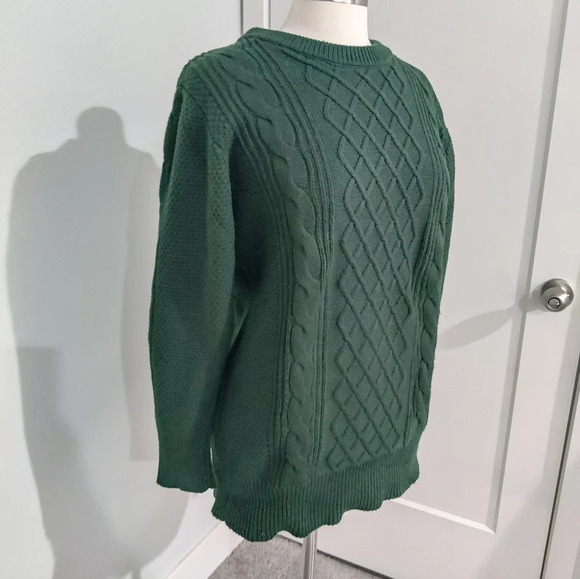 Chunky Forest Green Knot Sweater - Picture 4 of 4